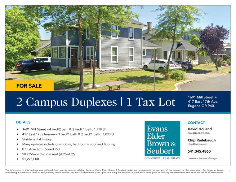 417 E 17th Ave, Eugene, OR à vendre - Photo de l’immeuble – Image 2 sur 8