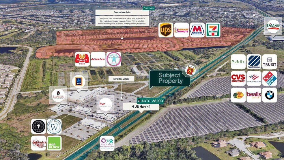 5576 N US Highway 41, Apollo Beach, FL à vendre - Aérien – Image 2 sur 2