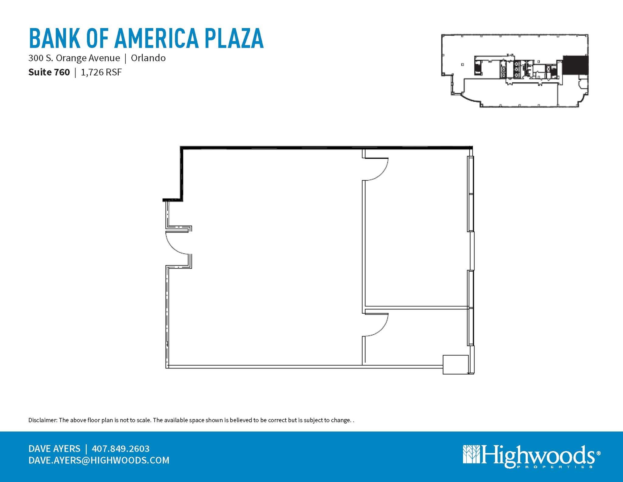 300 S Orange Ave, Orlando, FL à louer Plan d’étage– Image 1 sur 1