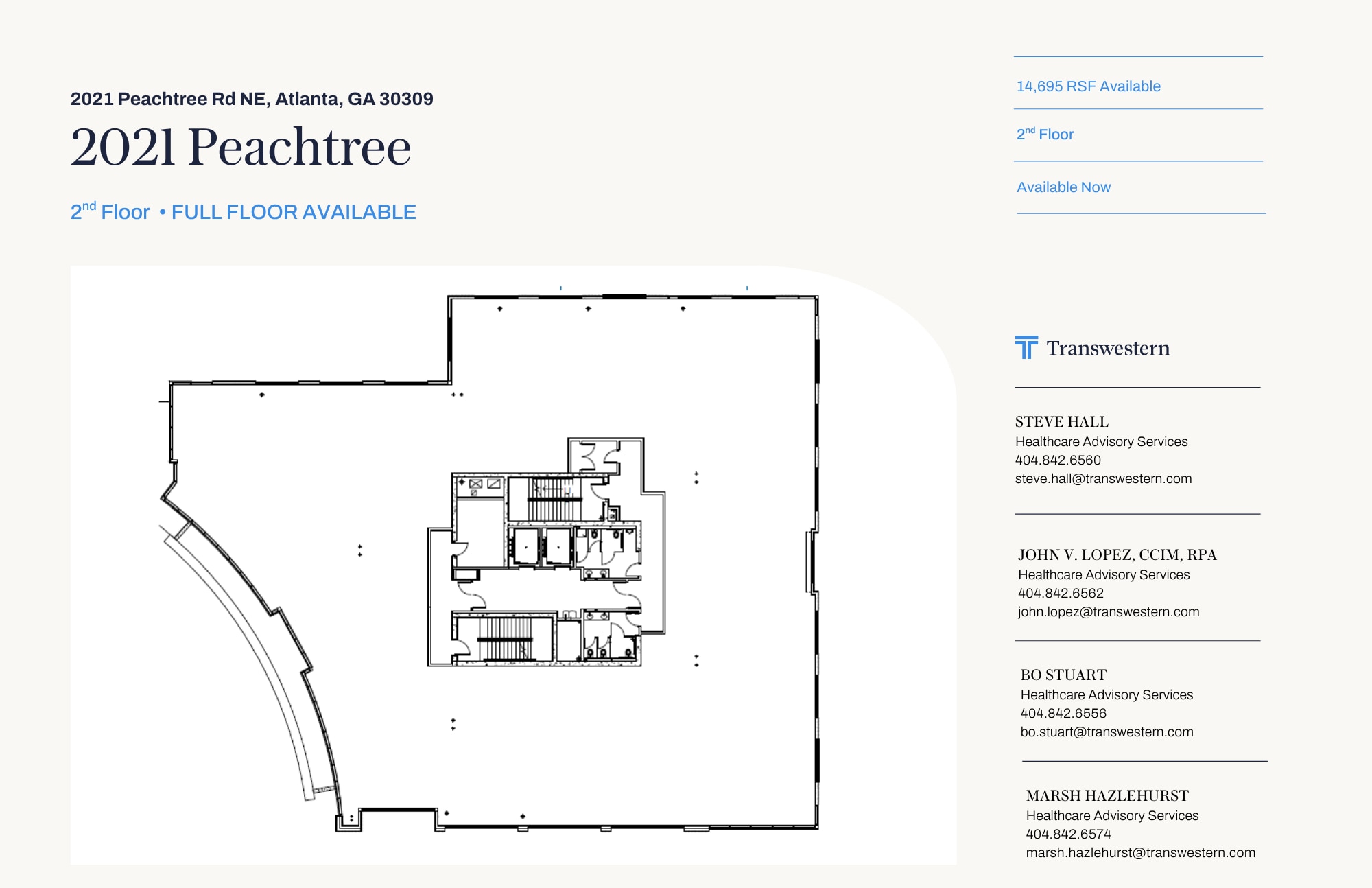 2021 Peachtree Rd, Atlanta, GA à louer Plan d’étage– Image 1 sur 1