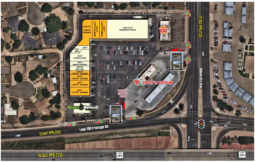 7006 University Ave, Lubbock, TX à louer - Plan de site – Image 2 sur 4