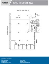 1990 M St NW, Washington, DC à louer Plan d’étage– Image 2 sur 2