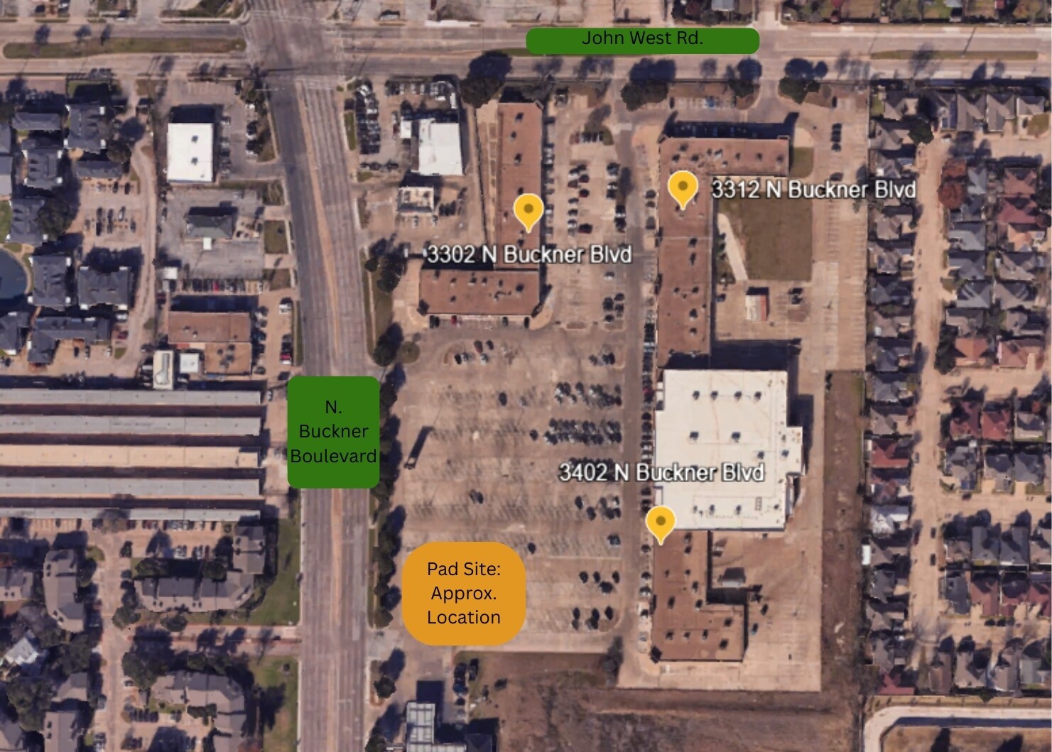 3402 N Buckner Blvd, Dallas, TX à louer Photo de l’immeuble– Image 1 sur 2
