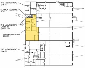 7540-7560 Mcewen Rd, Centerville, OH à louer Plan d’étage– Image 1 sur 1