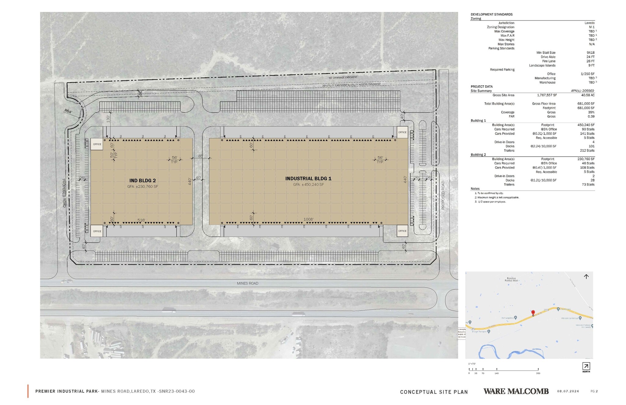 Industriel/Logistique dans Laredo, TX à louer Plan de site– Image 1 sur 1