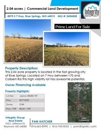 Plus de détails pour 4075 SW 7 Hwy, Blue Springs, MO - Terrain à vendre