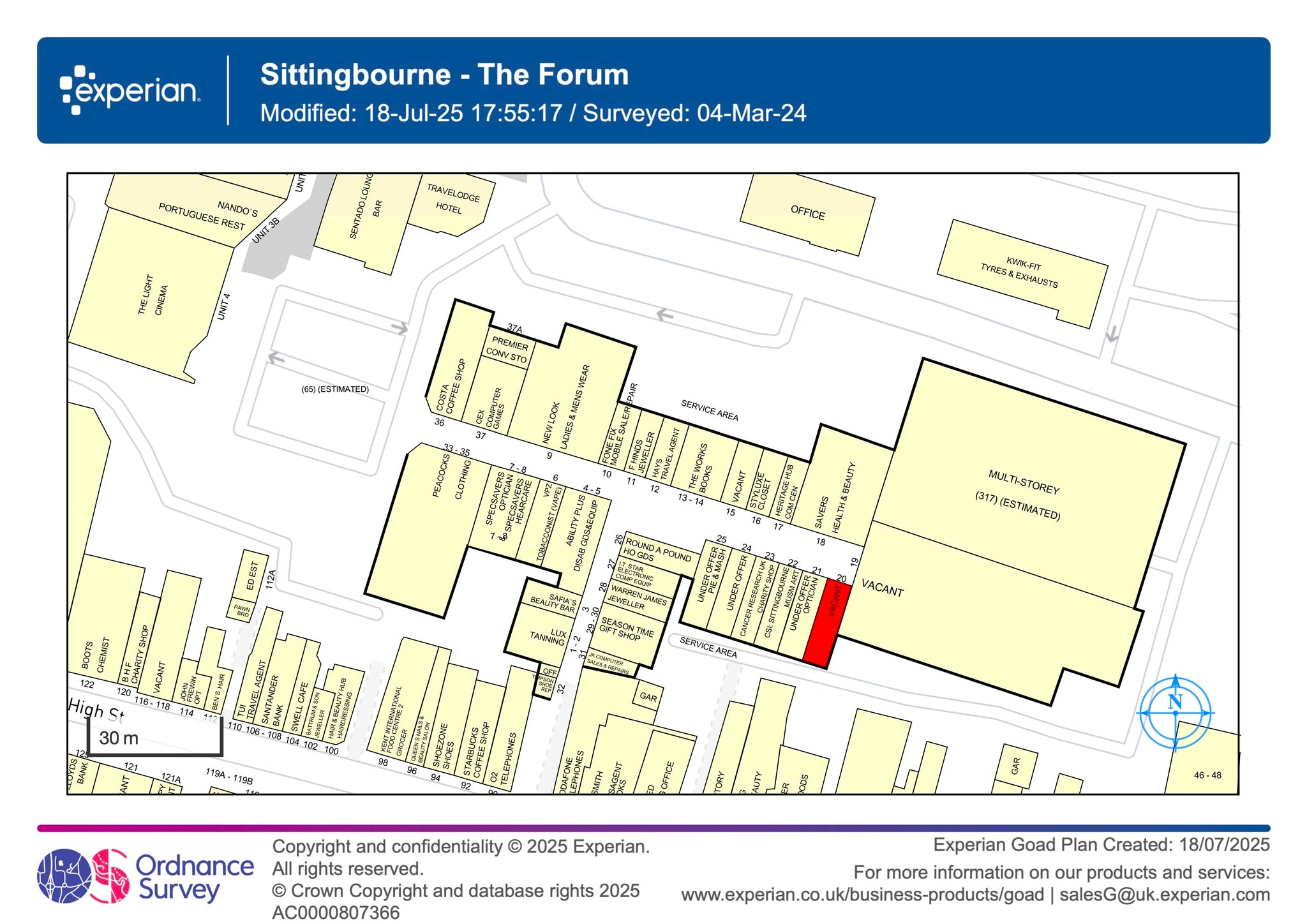 High St, Sittingbourne à louer Plan de site– Image 1 sur 2