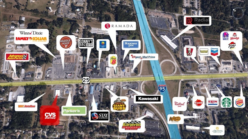 5421 New Jesup Hwy, Brunswick, GA à vendre - Aérien – Image 2 sur 5