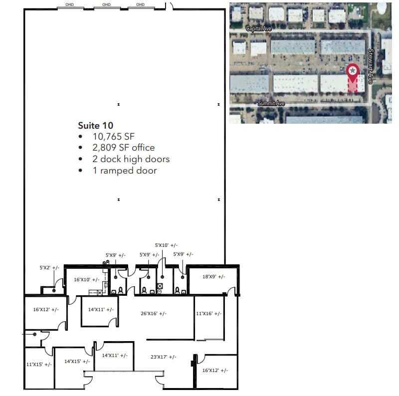 1701 Summit Ave, Plano, TX à louer Plan d’étage– Image 1 sur 2