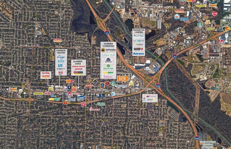 5124 Summer Ave, Memphis, TN à louer - Aérien – Image 2 sur 8