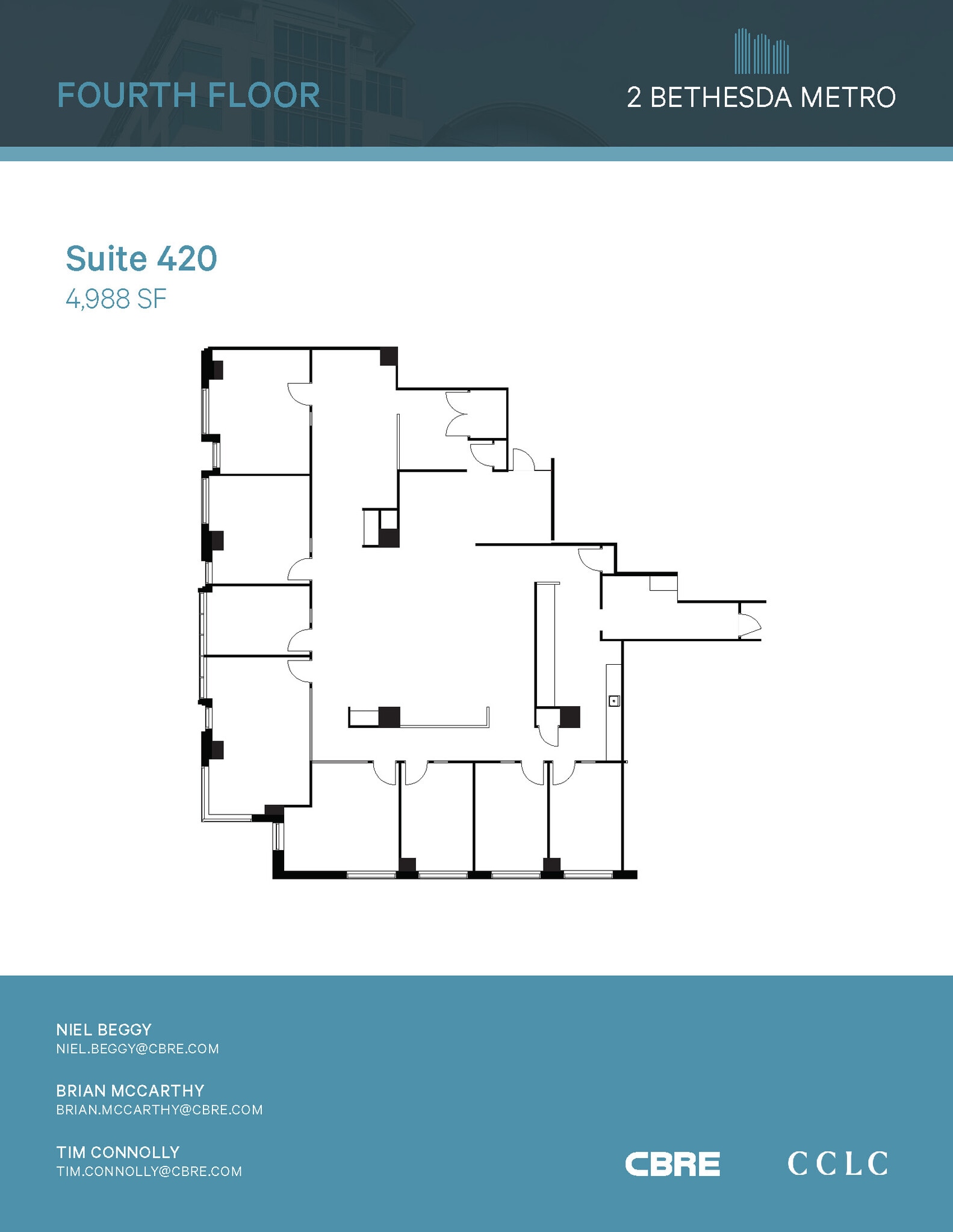 2 Bethesda Metro Ctr, Bethesda, MD à louer Plan d’étage– Image 1 sur 1