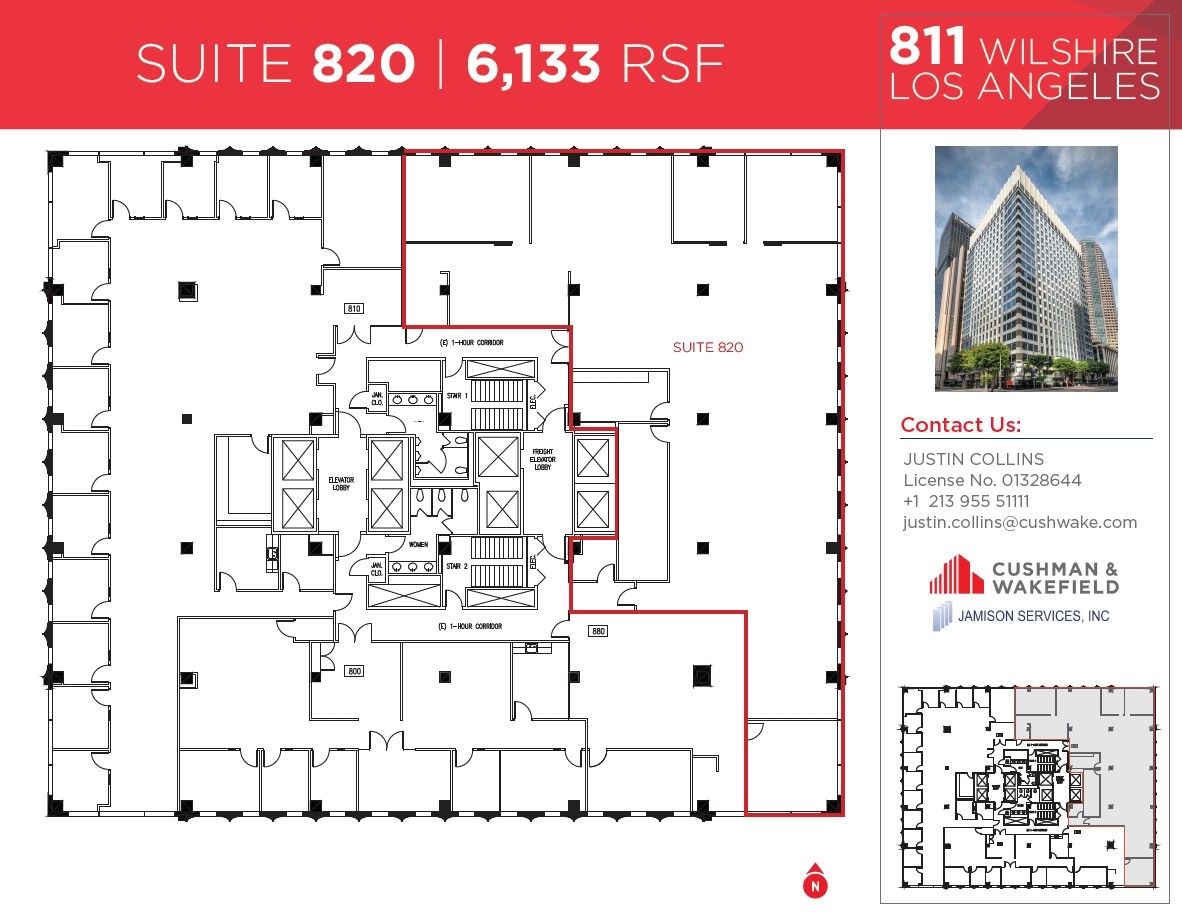 811 Wilshire Blvd, Los Angeles, CA à louer Plan d’étage– Image 1 sur 1