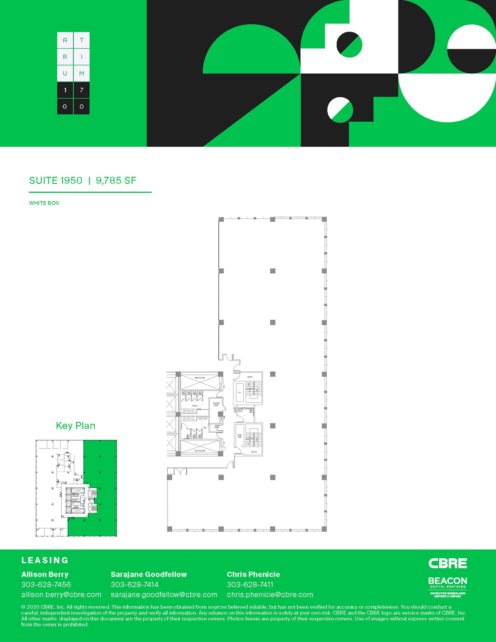 1700 Broadway, Denver, CO à louer Plan d’étage– Image 1 sur 1