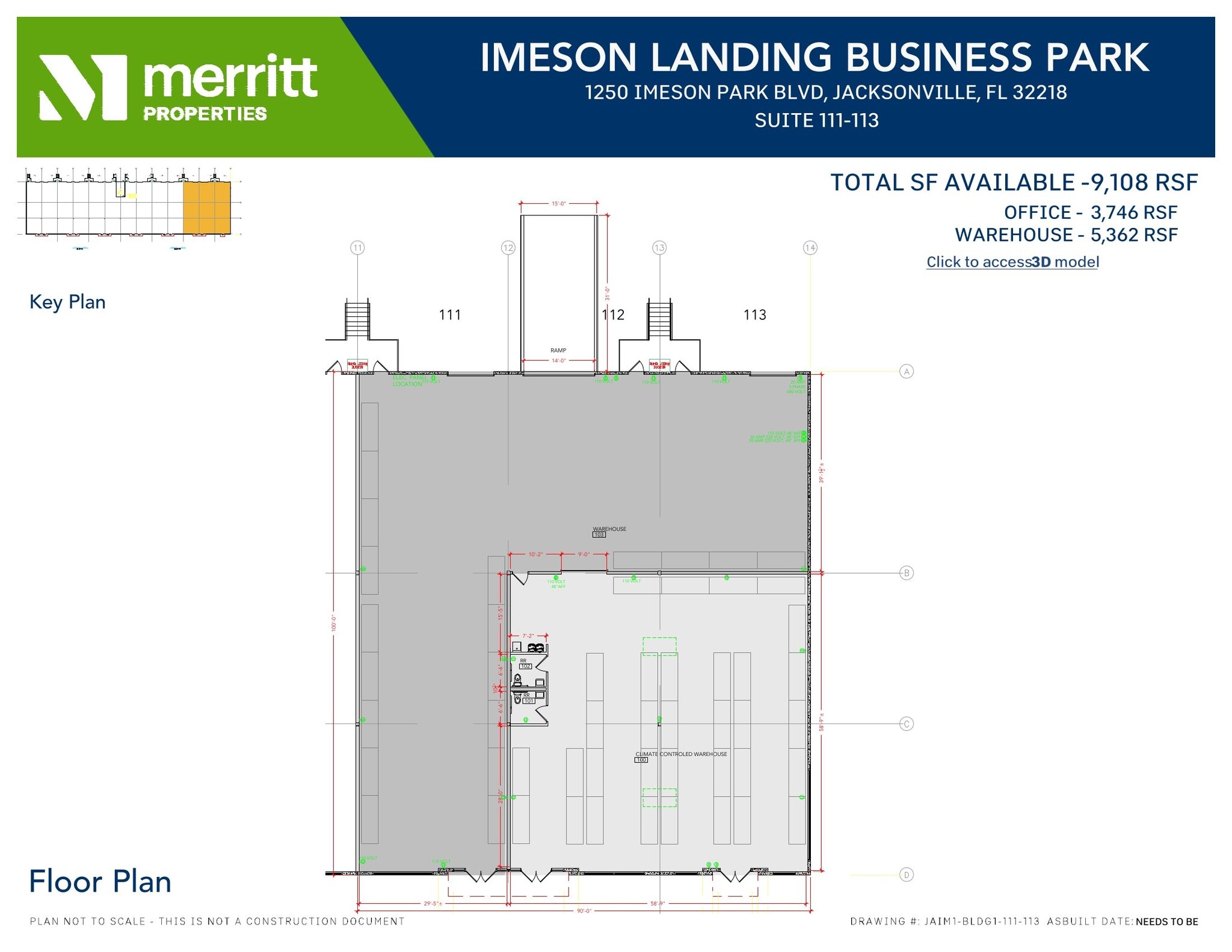 1250 Imeson Park Blvd, Jacksonville, FL à louer Plan d’étage– Image 1 sur 1