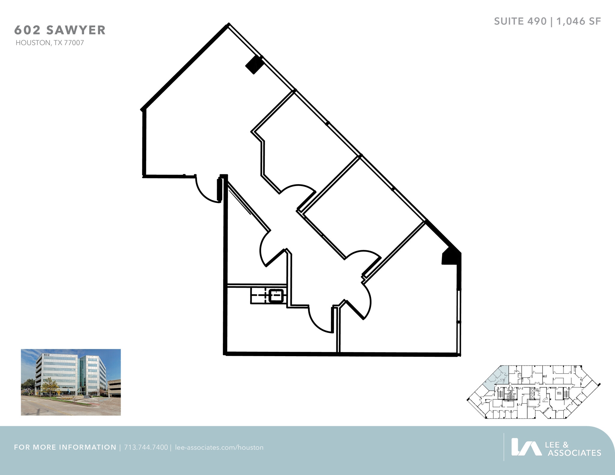 602 Sawyer St, Houston, TX à louer Plan d’étage– Image 1 sur 2