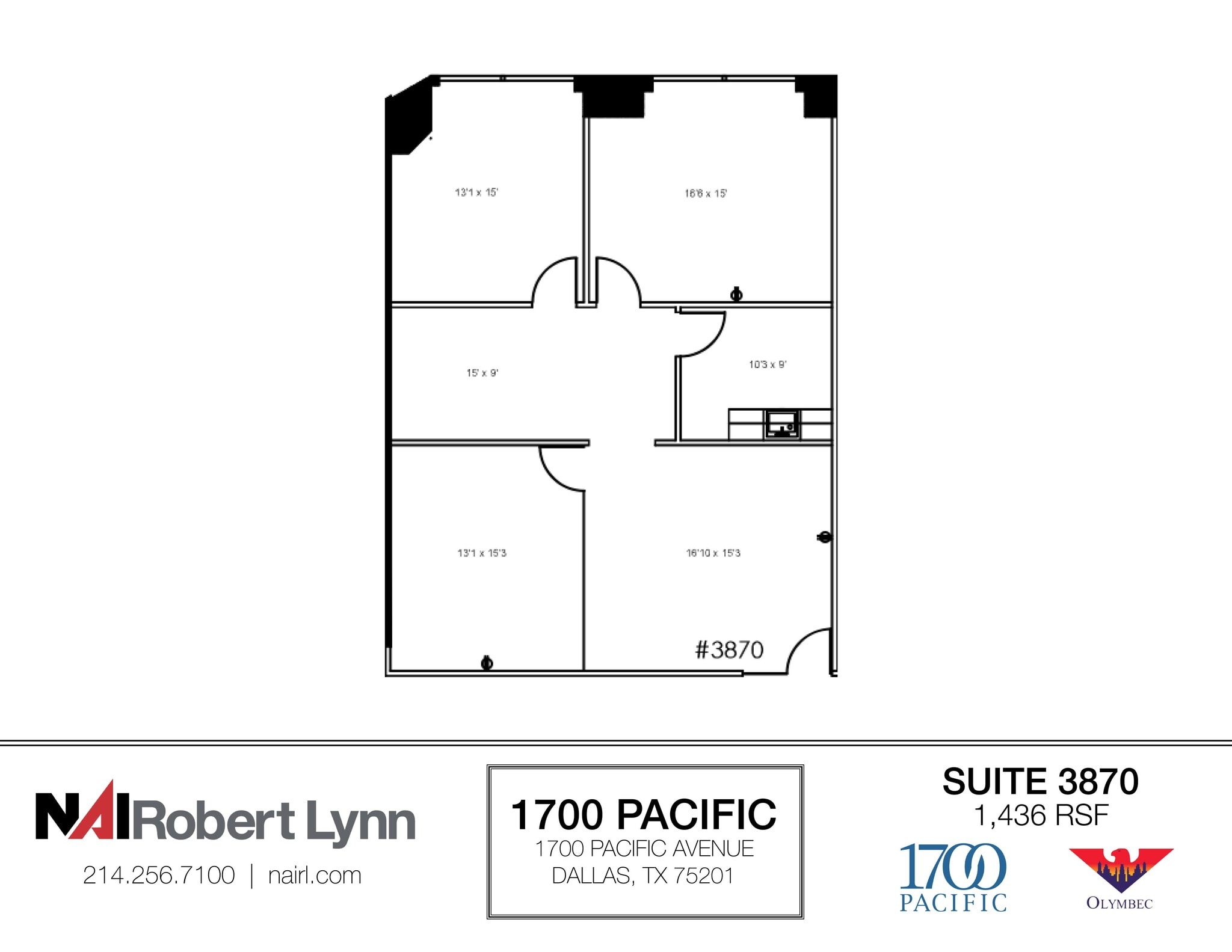 1700 Pacific Ave, Dallas, TX à louer Plan d’étage– Image 1 sur 1