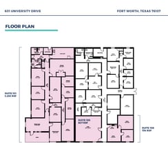 601 University Dr, Fort Worth, TX à louer Plan d’étage– Image 1 sur 1