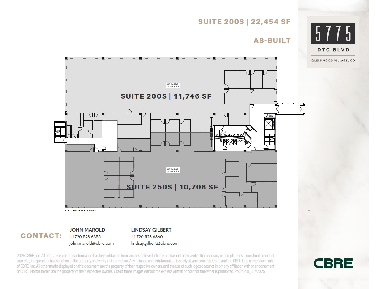 5775 DTC Blvd, Greenwood Village, CO à louer Plan d’étage– Image 1 sur 1