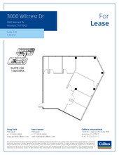 3000 Wilcrest Dr, Houston, TX à louer Plan d’étage– Image 1 sur 2