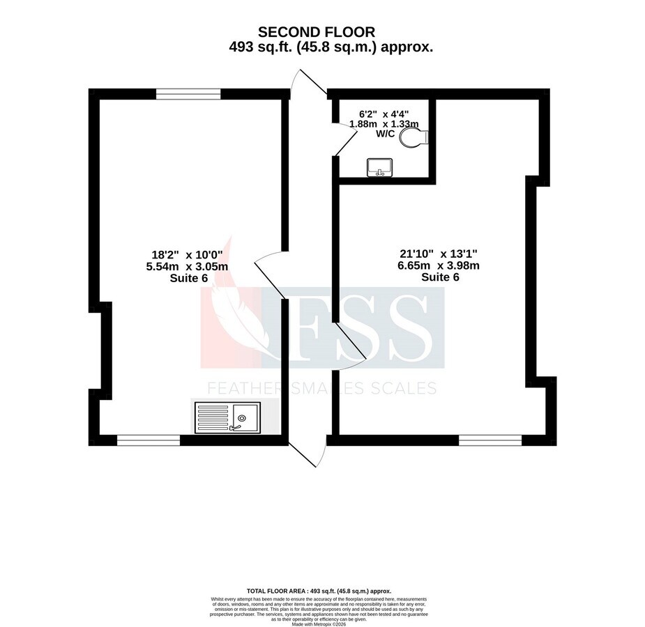 22A Oxford St, Harrogate, NYK HG1 1PU - Lot 6 - - Plan d’étage - Image 1 of 10