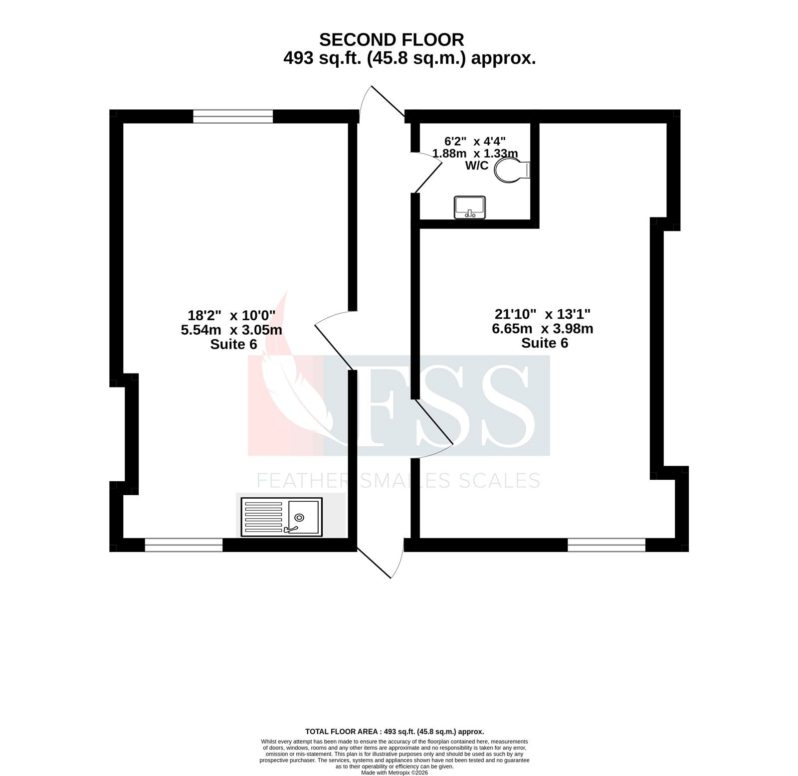 22A Oxford St, Harrogate à louer Plan d’étage– Image 1 sur 10