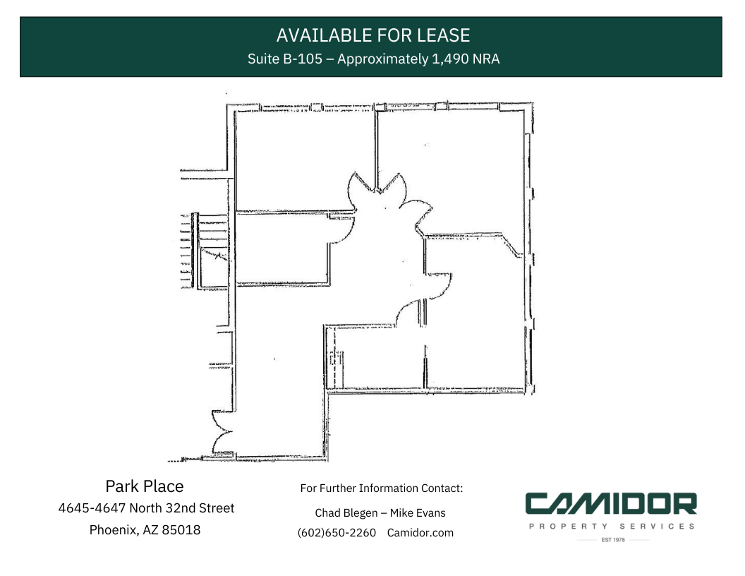 4645-4647 N 32nd St, Phoenix, AZ à louer Plan d’étage– Image 1 sur 1