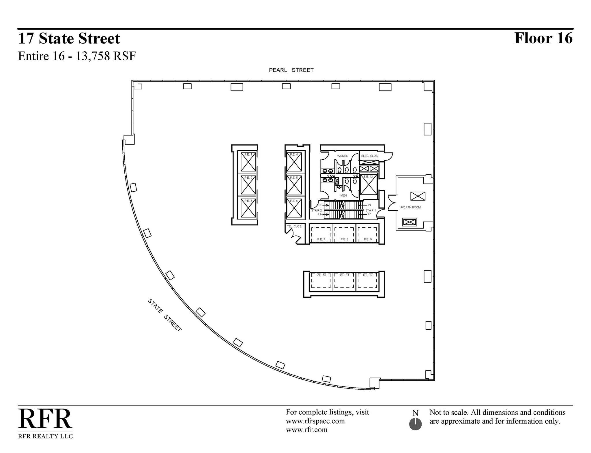 17 State St, New York, NY à louer Plan d’étage– Image 1 sur 3