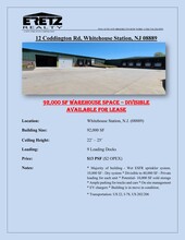 12 Coddington Rd, Readington, NJ à louer Plan de site– Image 1 sur 1