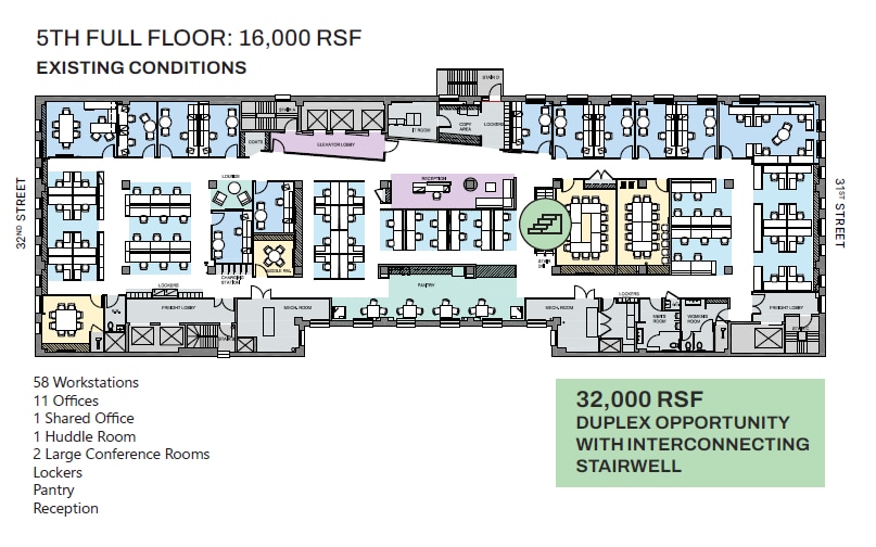 6 E 32nd St, New York, NY à louer Plan d’étage– Image 1 sur 5