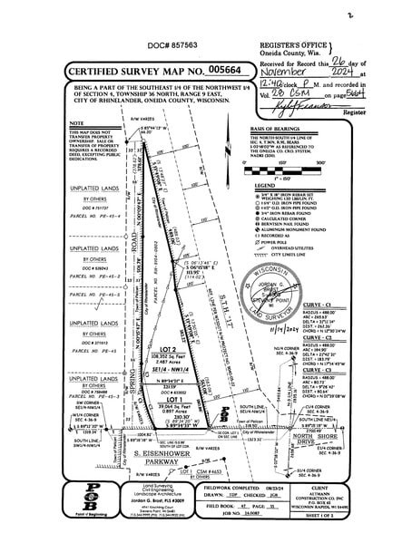 Spring Road, Rhinelander, WI à vendre - Plan de site – Image 2 sur 2