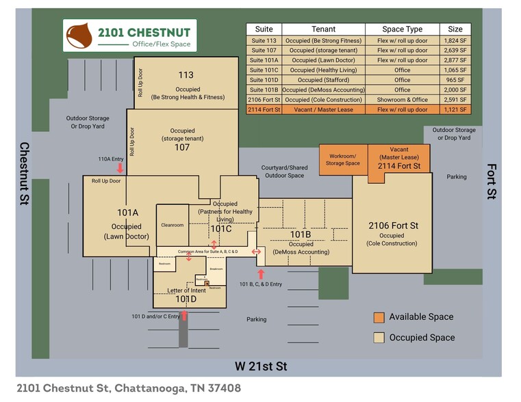 2101 Chestnut St, Chattanooga, TN à vendre - Plan de site – Image 3 sur 21