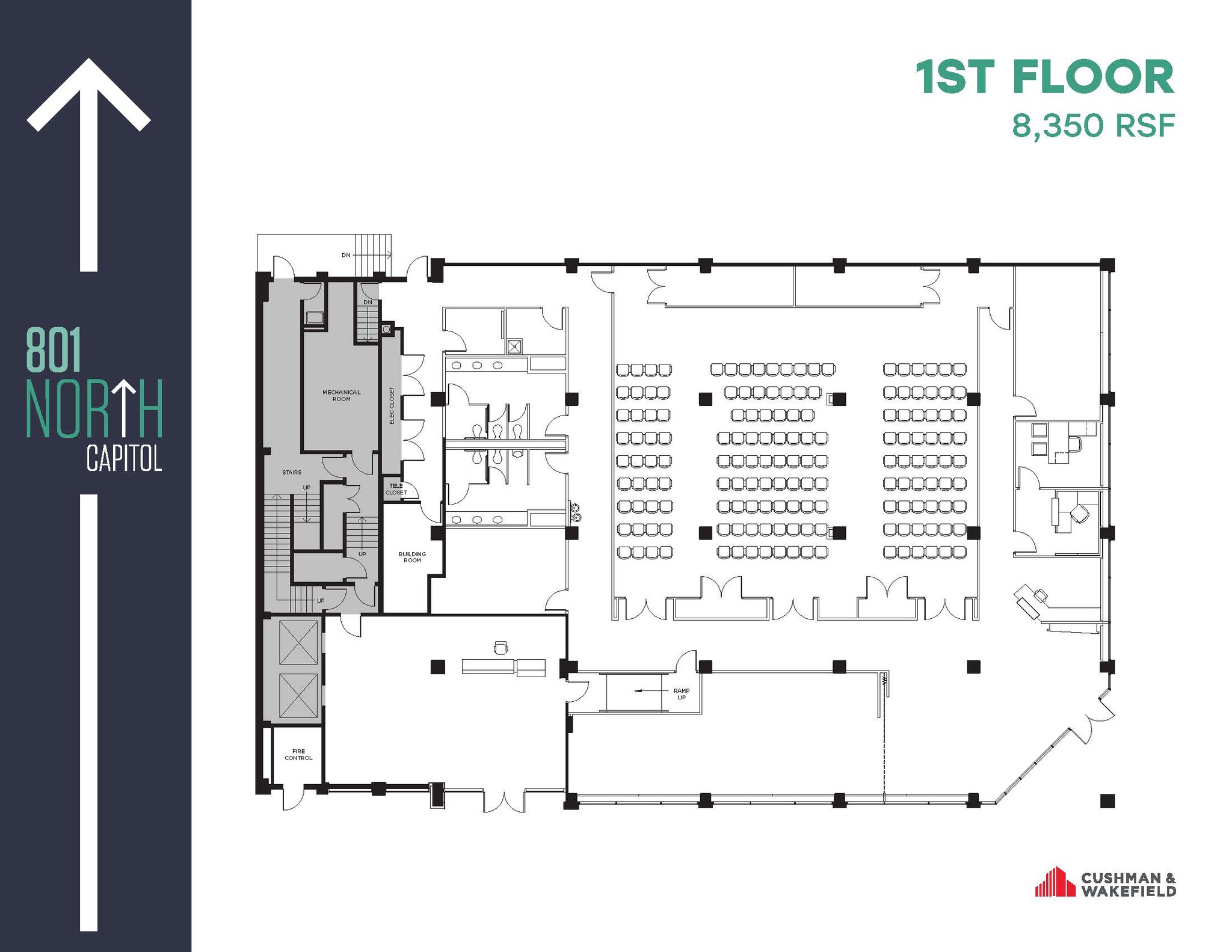 801 N Capitol St NE, Washington, DC à louer Plan d’étage– Image 1 sur 1