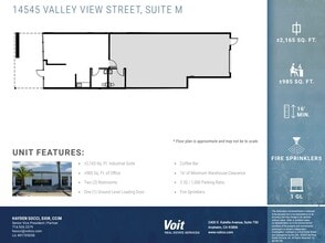 14515-14565 Valley View Ave, Santa Fe Springs, CA à louer Plan d’étage– Image 1 sur 1