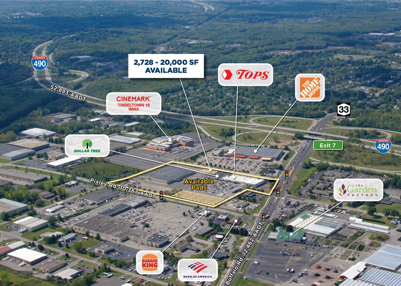 2255-2345 Buffalo Rd, Rochester, NY à louer - Aérien – Image 2 sur 3