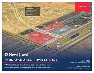 Plus de détails pour SWC Creekhaven Blvd. & Hwy. 288, Iowa Colony, TX - Terrain à vendre