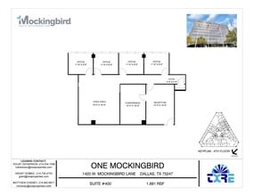 1420 W Mockingbird Ln, Dallas, TX à louer Plan d’étage– Image 1 sur 1