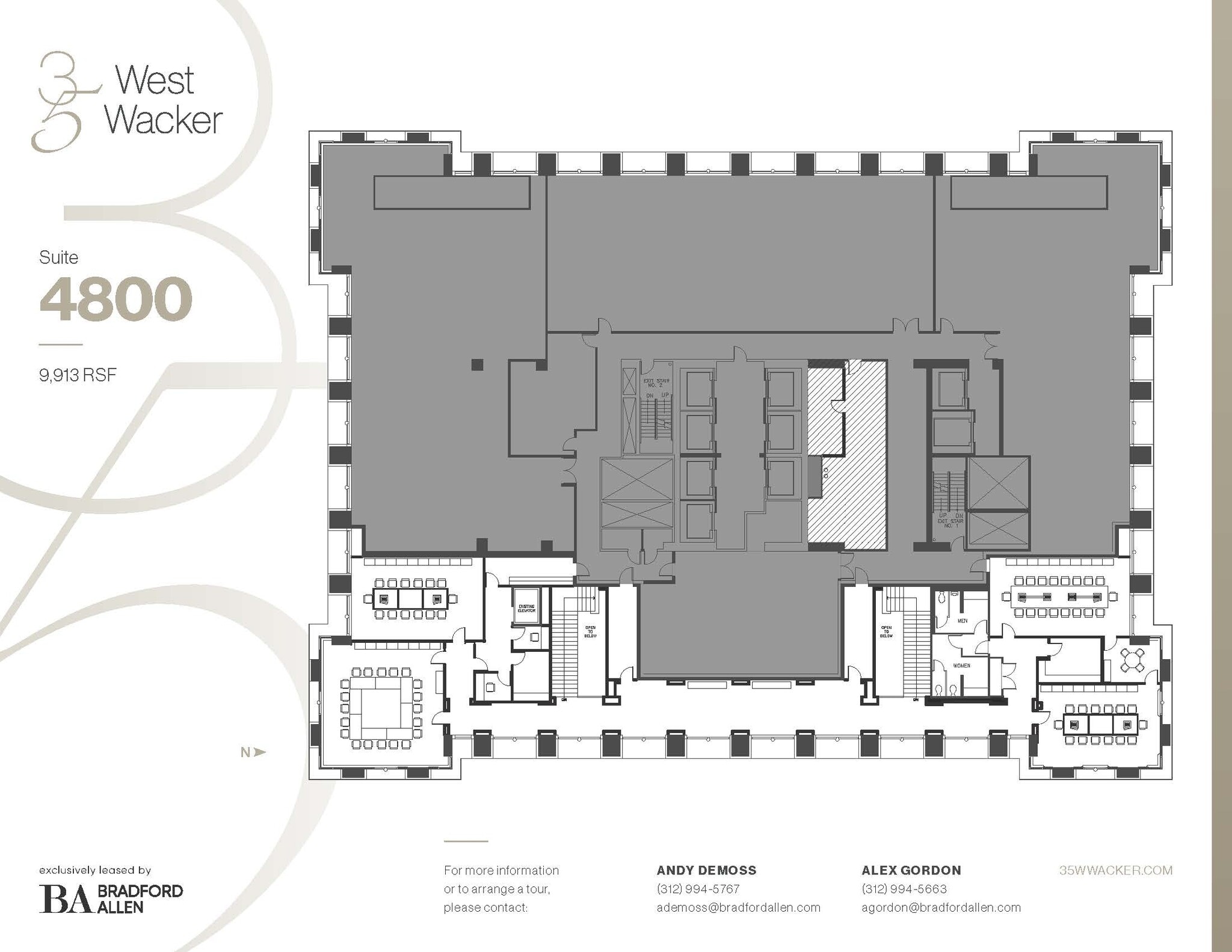 35 W Wacker Dr, Chicago, IL à louer Plan d’étage– Image 1 sur 8