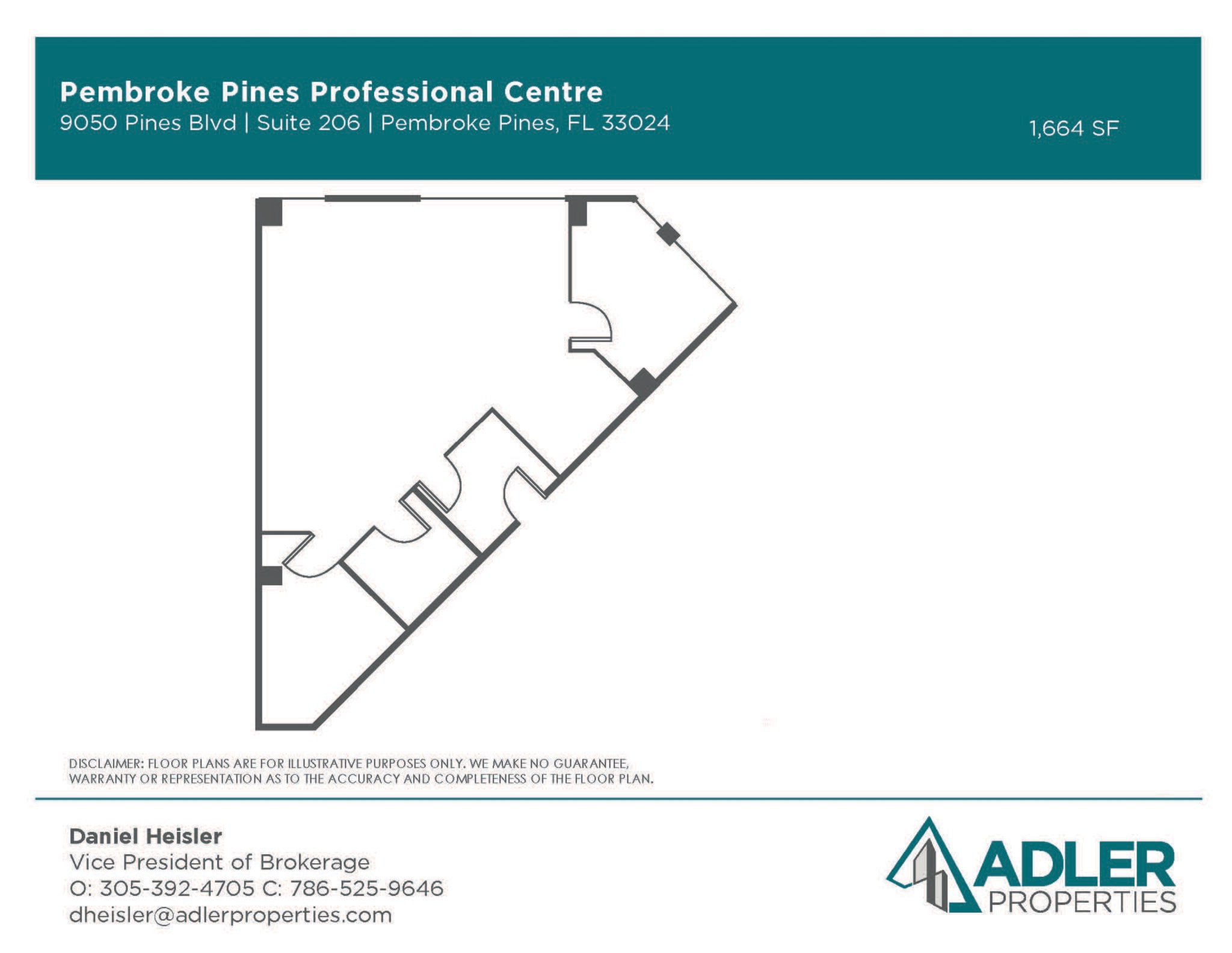 9050 Pines Blvd, Pembroke Pines, FL à louer Plan d’étage– Image 1 sur 1