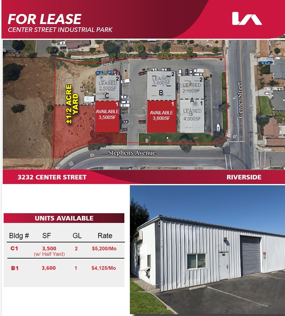 3232 Center St, Riverside, CA à louer Plan d’étage– Image 1 sur 1