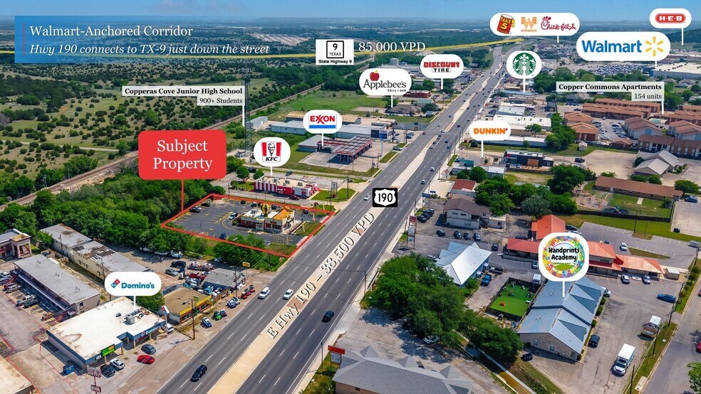 2301 E Us-190 Hwy, Copperas Cove, TX à vendre - Aérien – Image 3 sur 5
