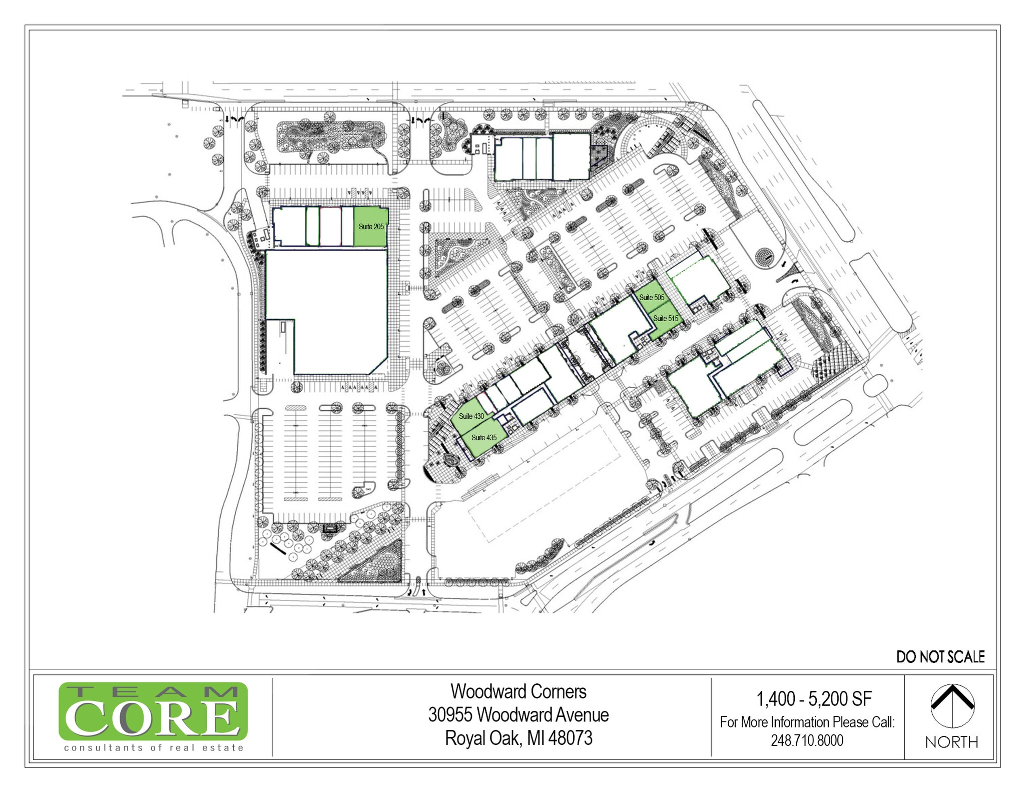 Woodward Ave, Royal Oak, MI à louer Plan d’étage– Image 1 sur 1