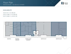930 Boardwalk, San Marcos, CA à louer Plan d’étage– Image 1 sur 1