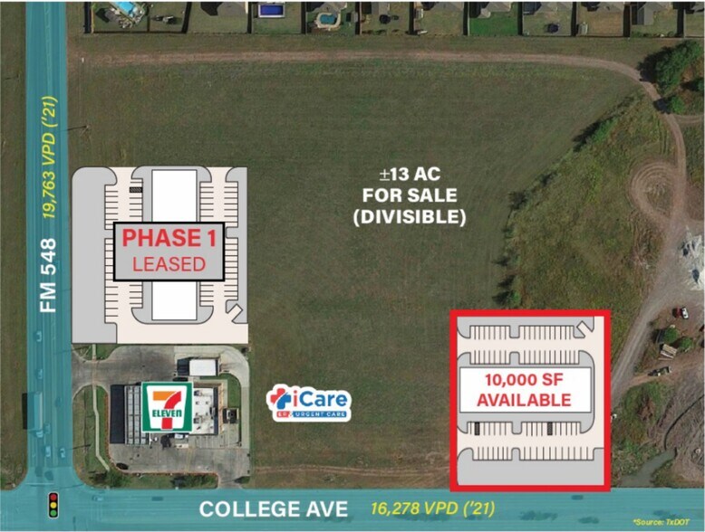 SEQ College Ave & FM 548, Forney, TX à louer - Plan de site – Image 2 sur 2