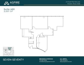 770 S Post Oak Ln, Houston, TX à louer Plan d’étage– Image 1 sur 3