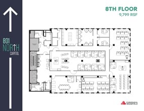 801 N Capitol St NE, Washington, DC à louer Plan d’étage– Image 1 sur 1