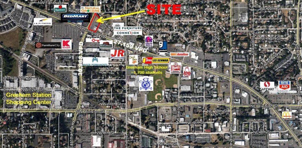 345 NW Burnside Rd, Gresham, OR à louer - Aérien – Image 2 sur 2