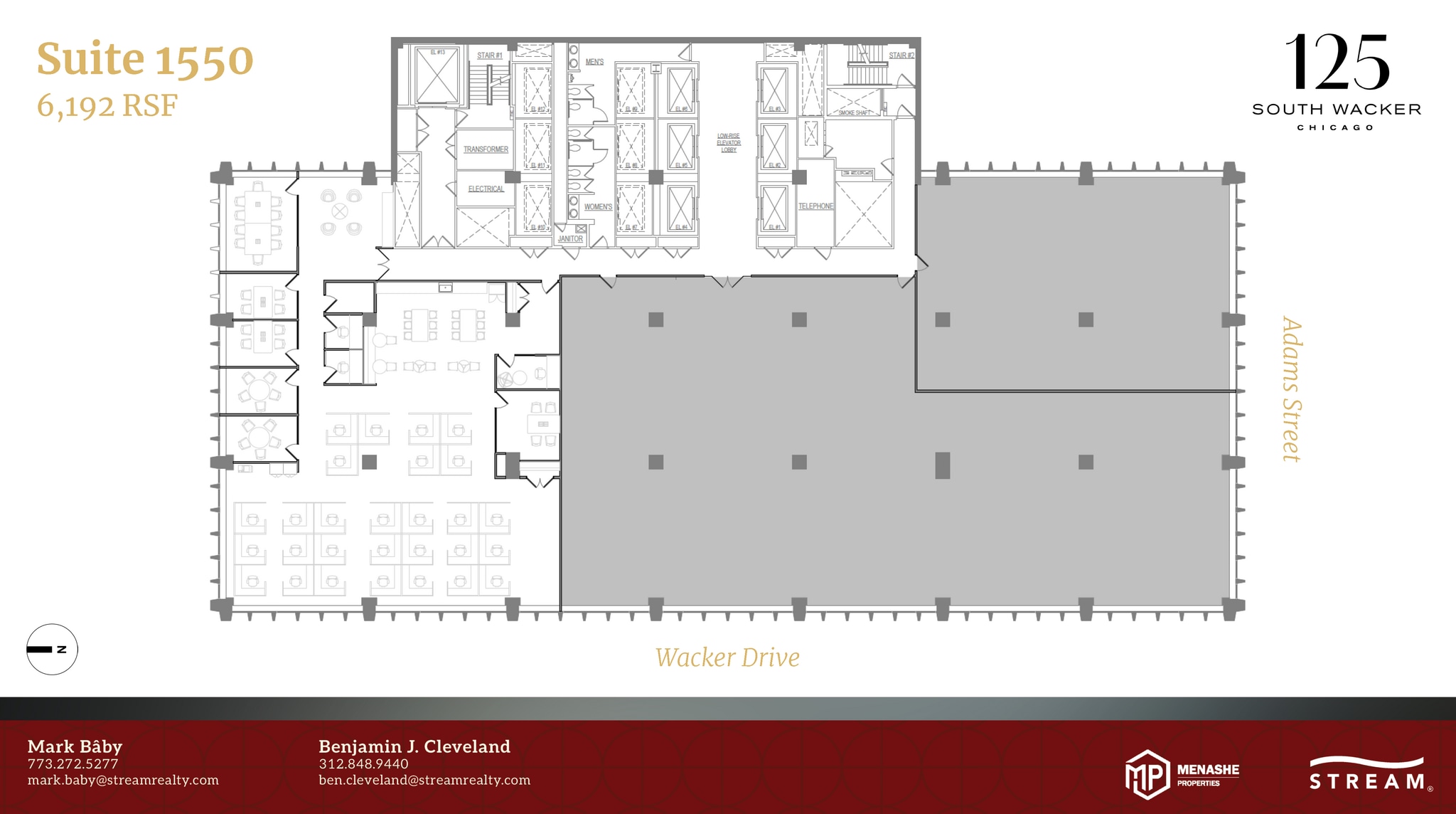 125 S Wacker Dr, Chicago, IL à louer Plan d’étage– Image 1 sur 1