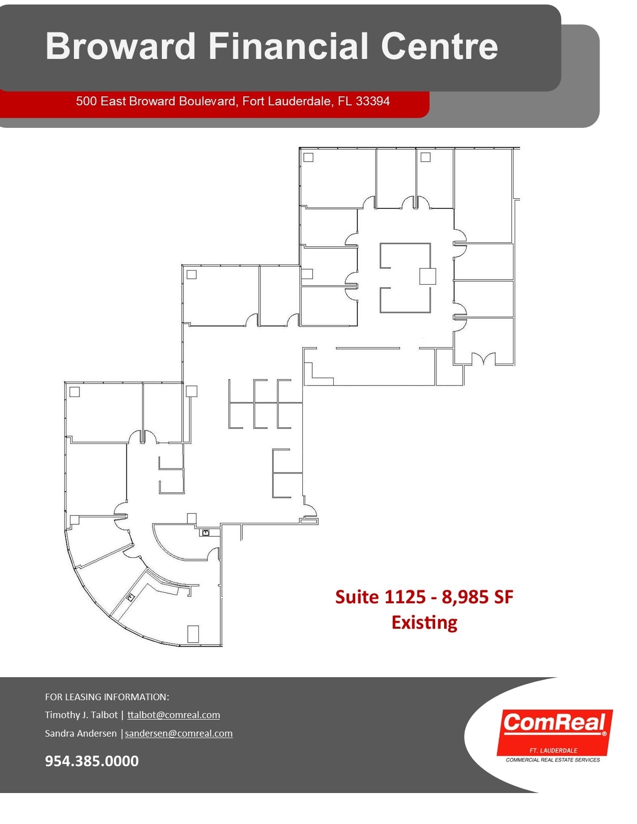 500 E Broward Blvd, Fort Lauderdale, FL à louer Plan d’étage– Image 1 sur 2
