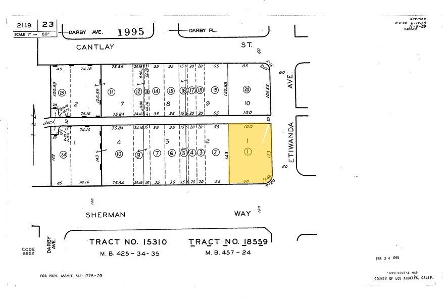 18301-18307 Sherman Way, Reseda, CA à louer - Plan cadastral – Image 2 sur 18