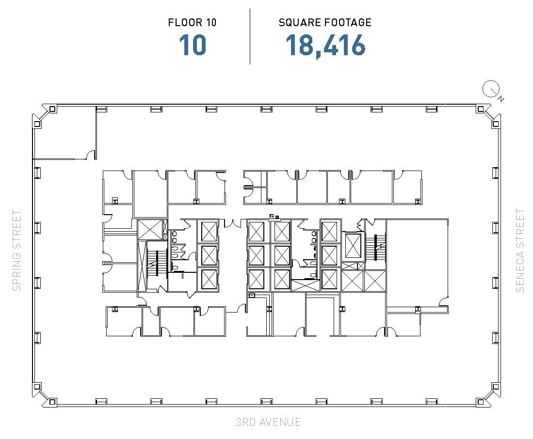 1111 3rd Ave, Seattle, WA à louer Plan d’étage– Image 1 sur 1